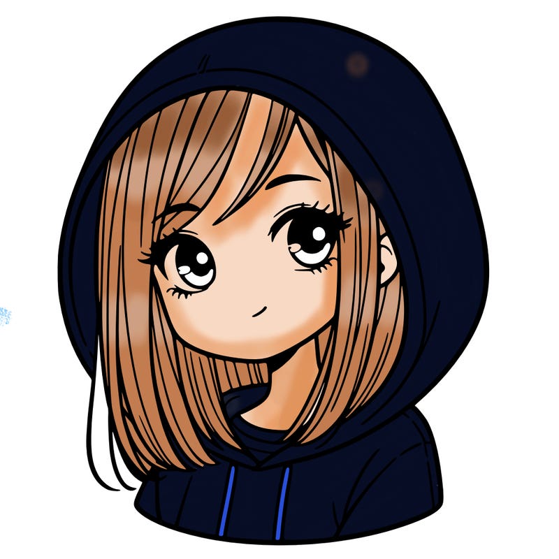 girl with straight hair and a hoodie