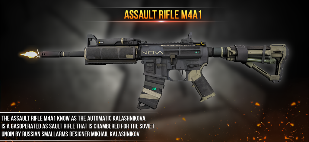 Gun Sound Simulator - Fake Gun - Realistic M4A1 assault rifle simulation with muzzle flash effect
