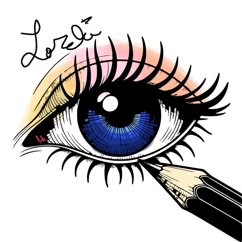 eye drawing pencil