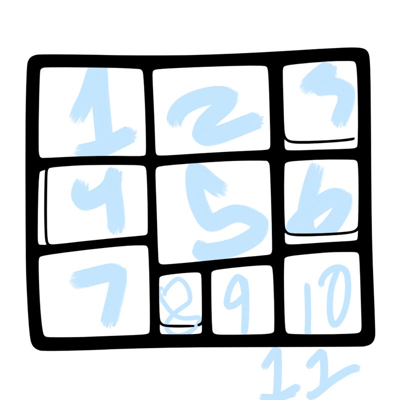 squares without drawings