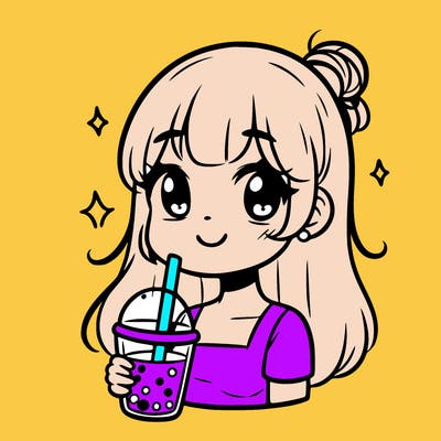 girl with boba