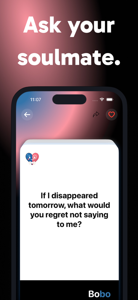 BoBo Cards: Deep Conversations - A deep conversation prompt for soulmates on the BoBo Cards app
