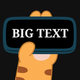 Big text fullscreen