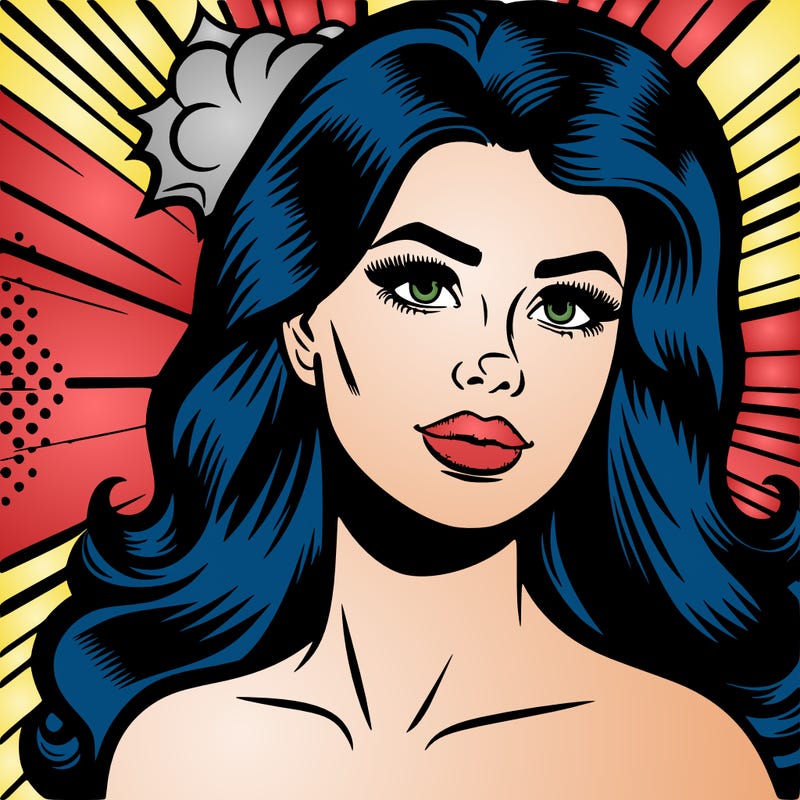 pop art style woman