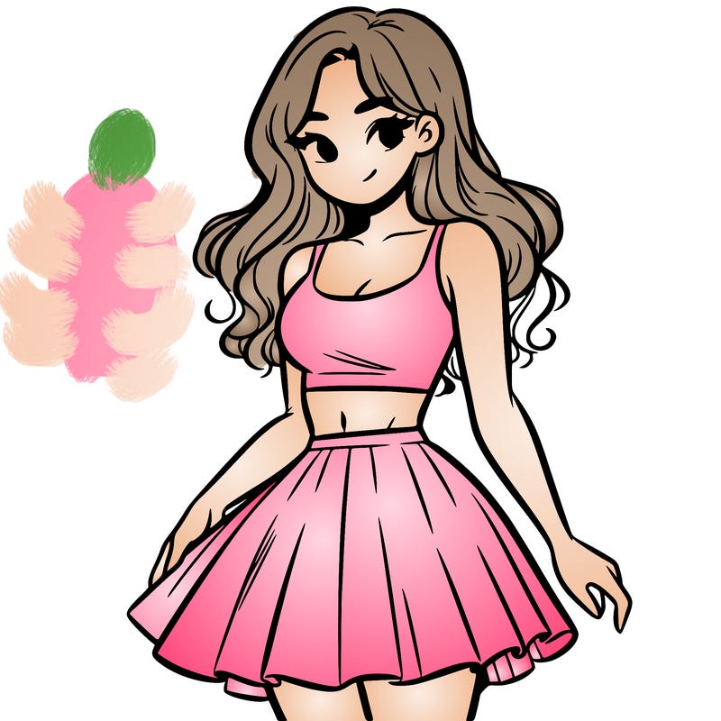 woman in a skirt and crop top