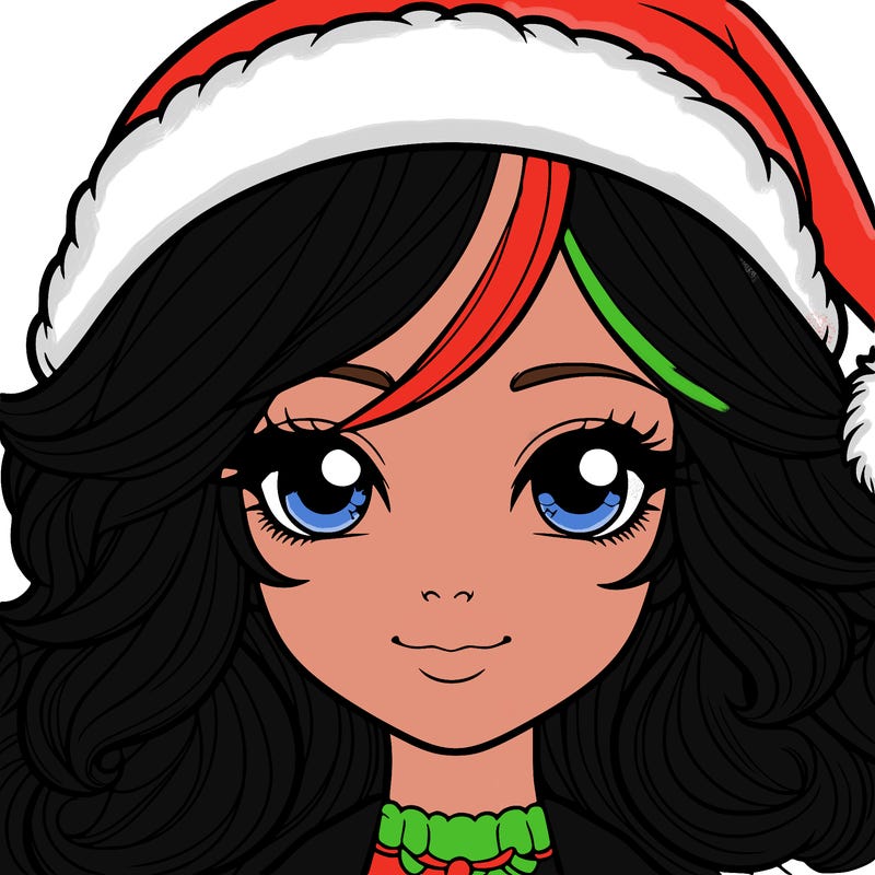 realistic christmas girl