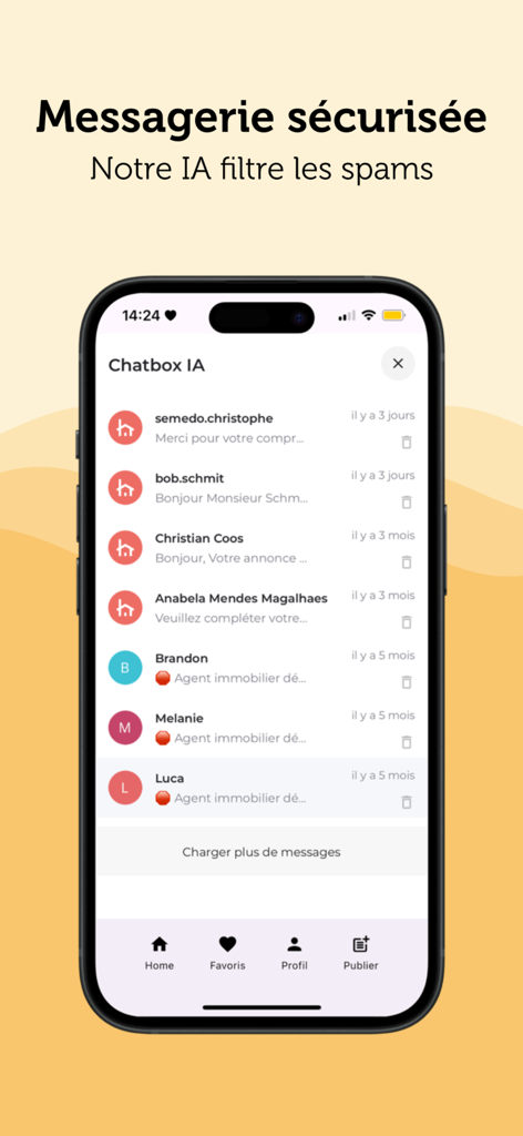 Selfhome.lu - Annonces Immo - Secure AI powered chat interface in the Selfhome real estate app