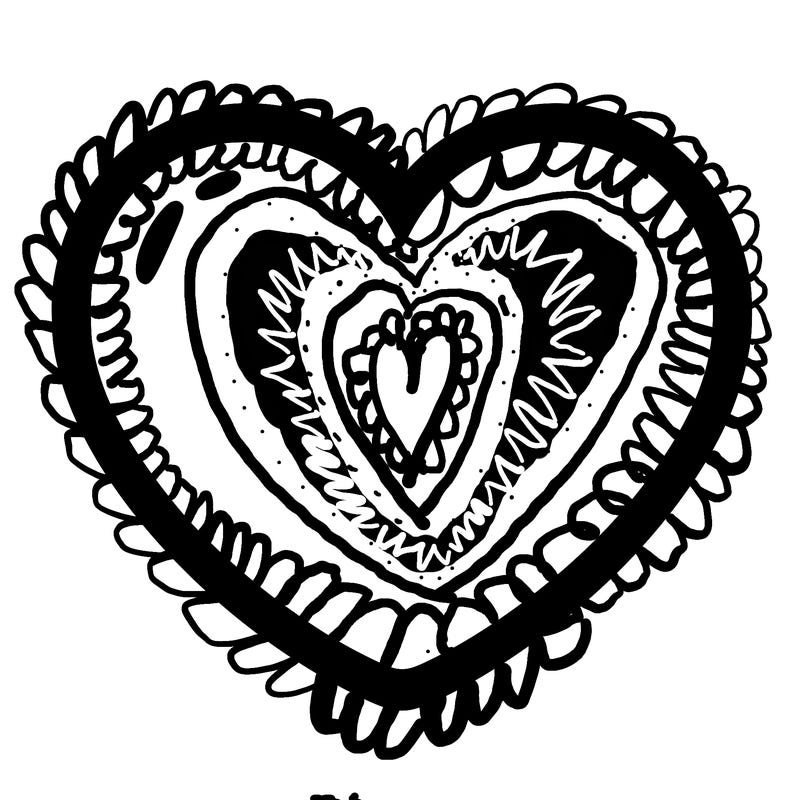 a blank heart
