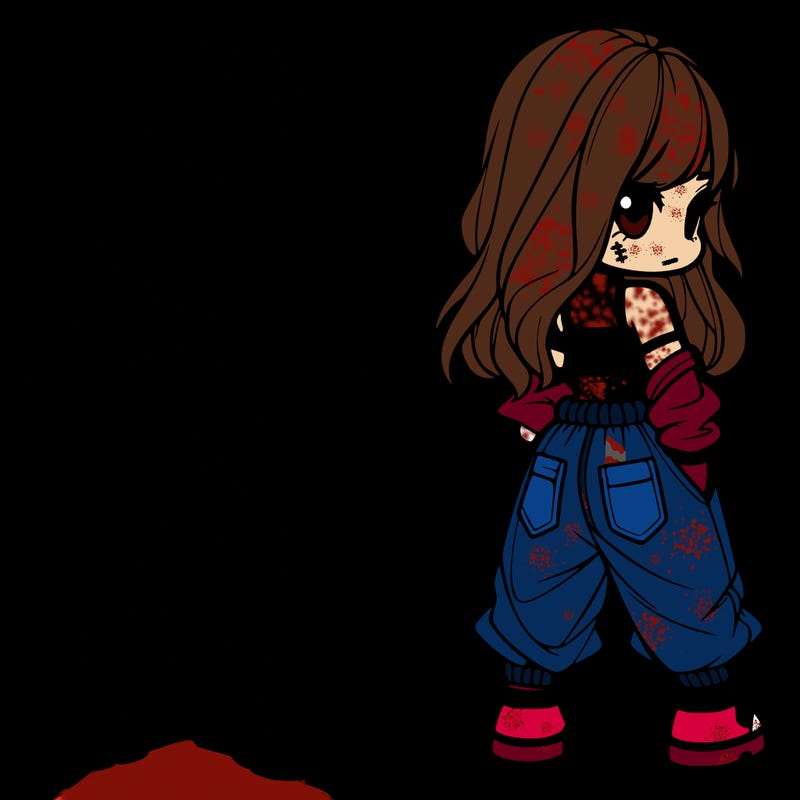 girl in crop top and baggy pants