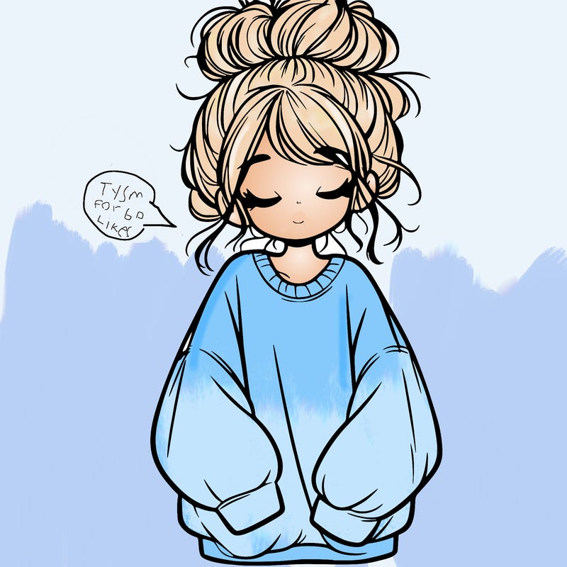 girl with baggy sweatshirt and messy bun