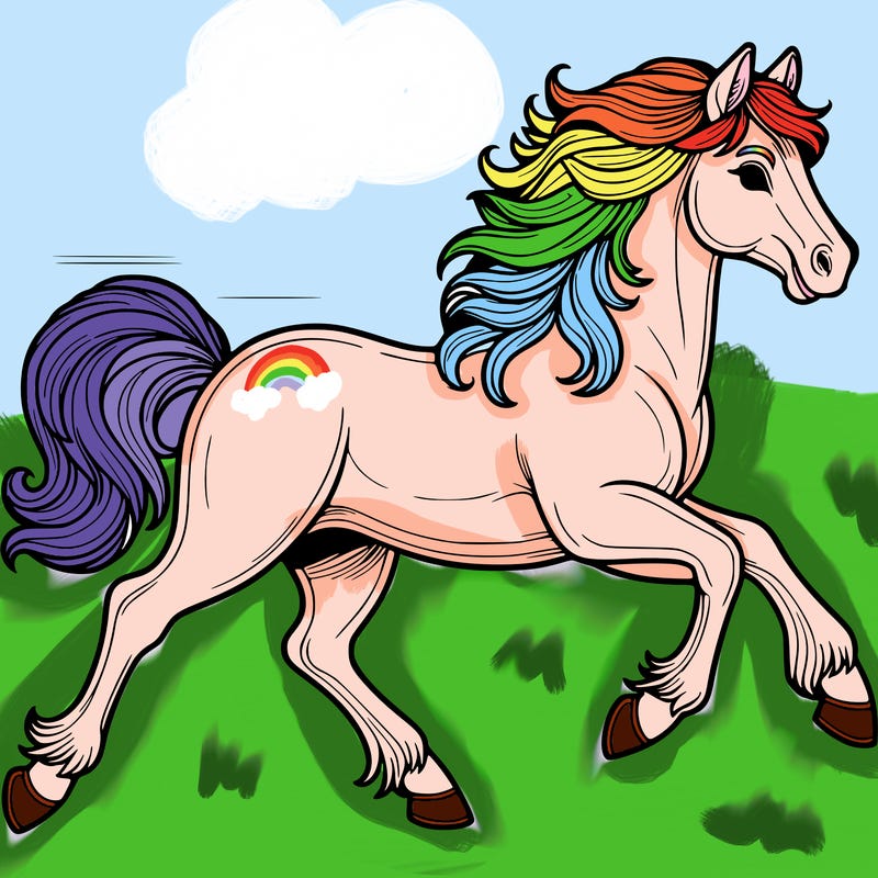 beautiful horse running