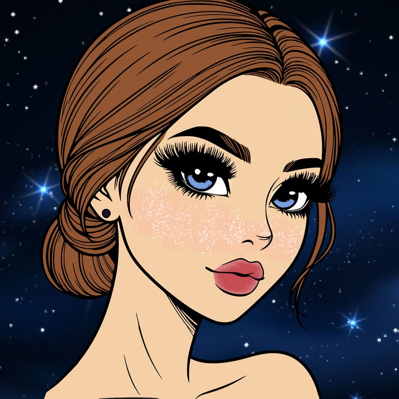 realistic girl with lashes