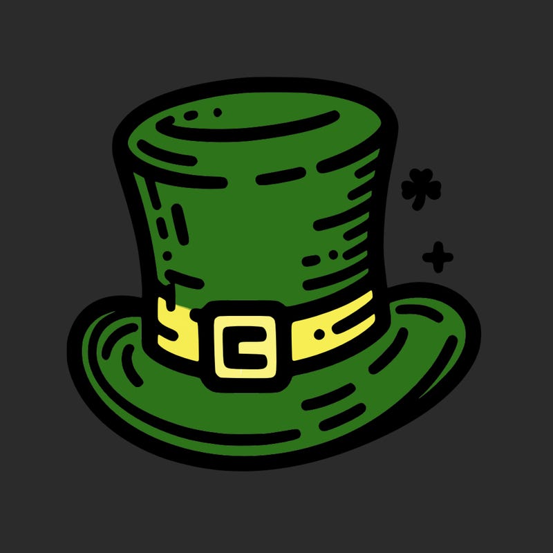 st patrick hat with thin lines