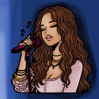 realistic female singer