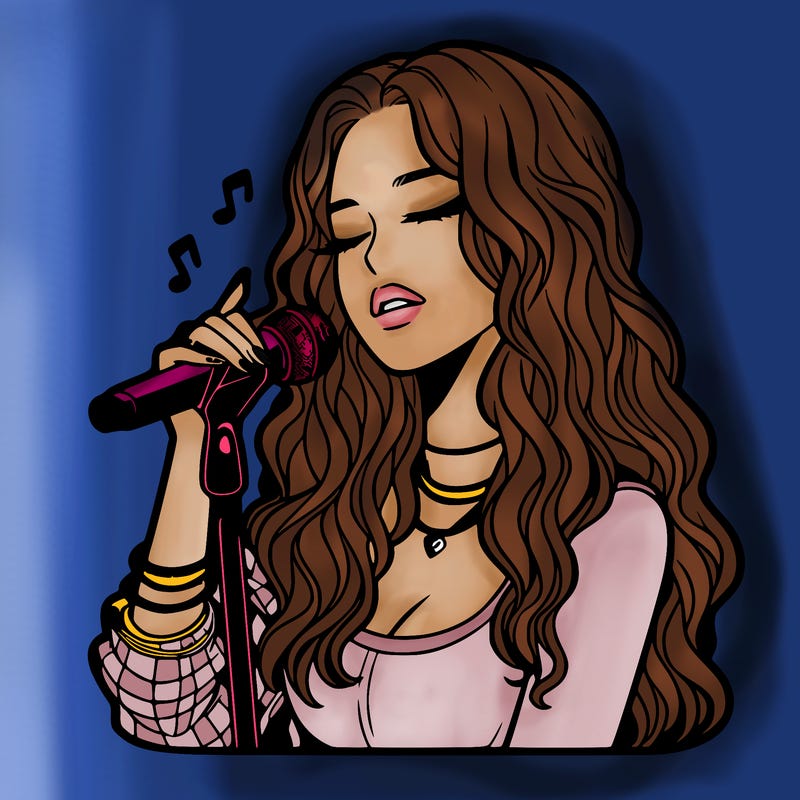 realistic female singer