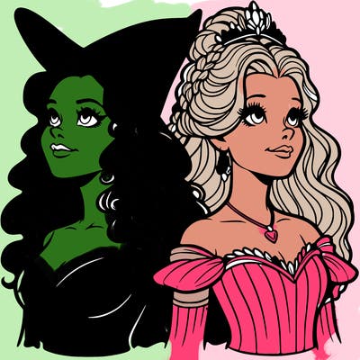 'elphaba and glinda (realistic)