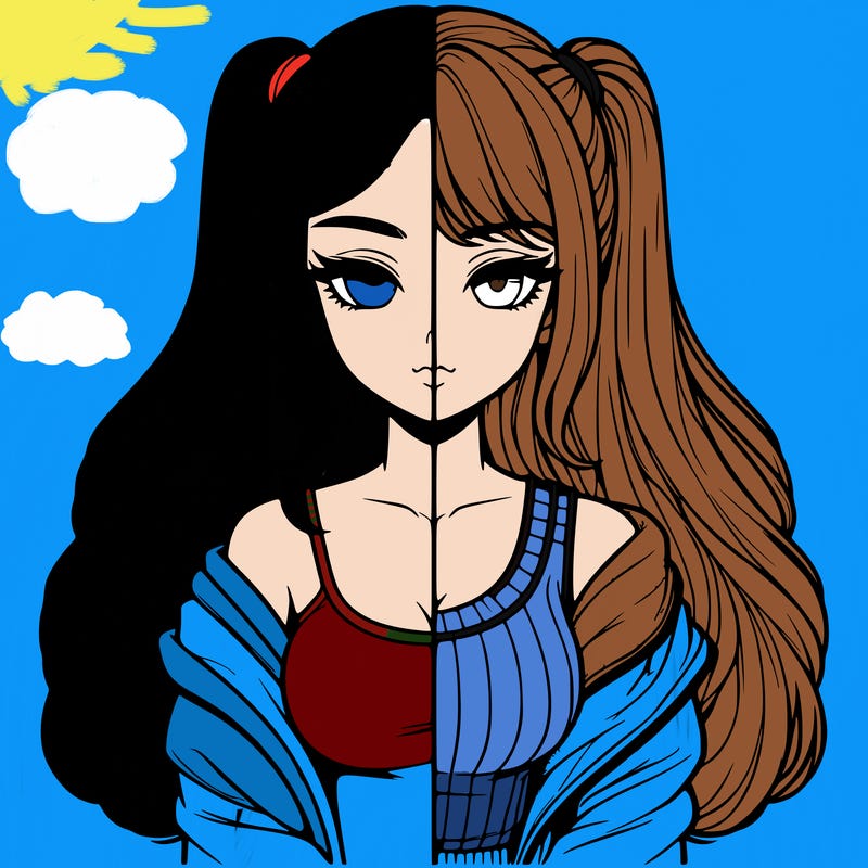 realistic girl split