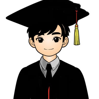 asian person graduating from school realistic