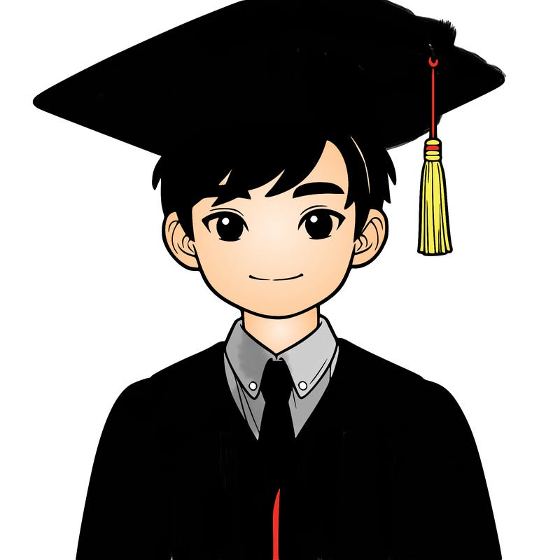 asian person graduating from school realistic