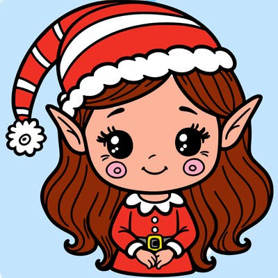 christmas elf girl