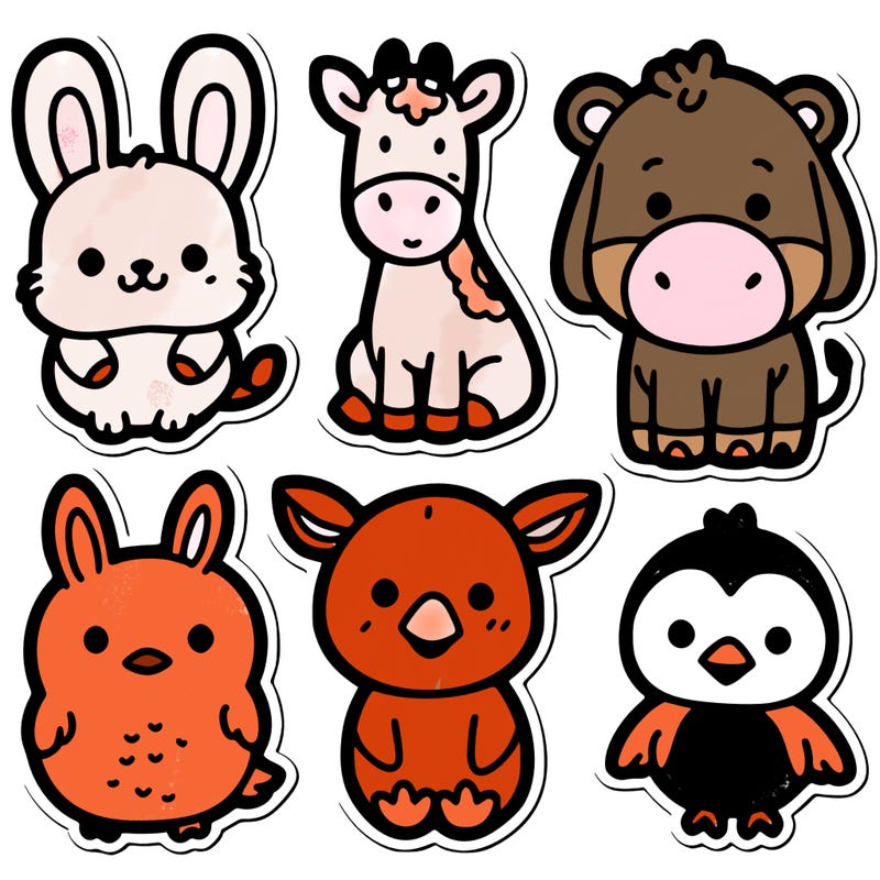 cute animal stickers