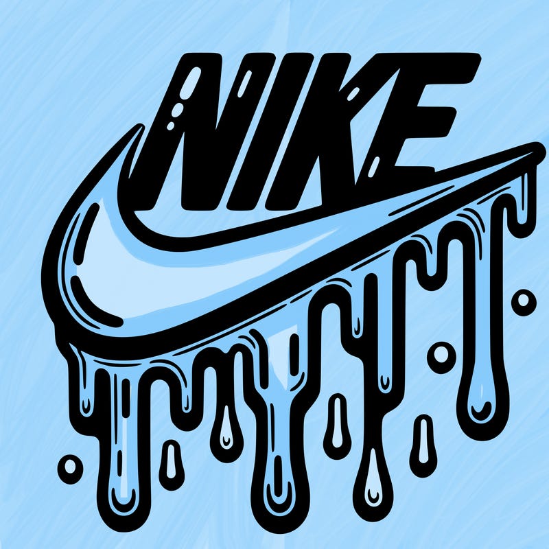 dripping nike logo