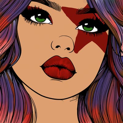 really realistic girl with lips