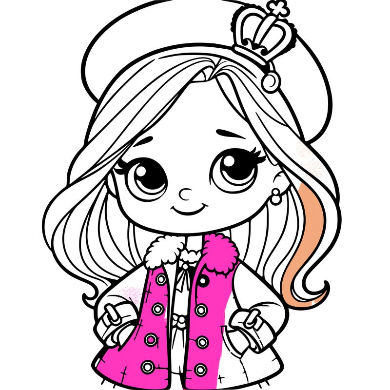 a princess with a jacket and a hat