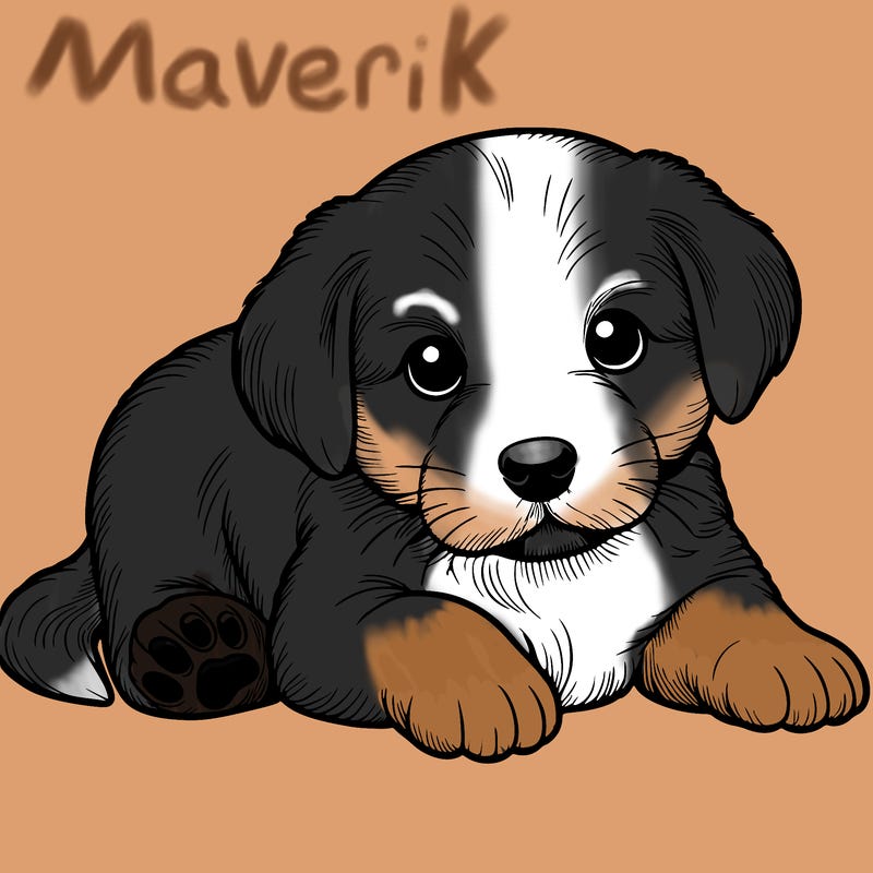 a cute realistic puppy