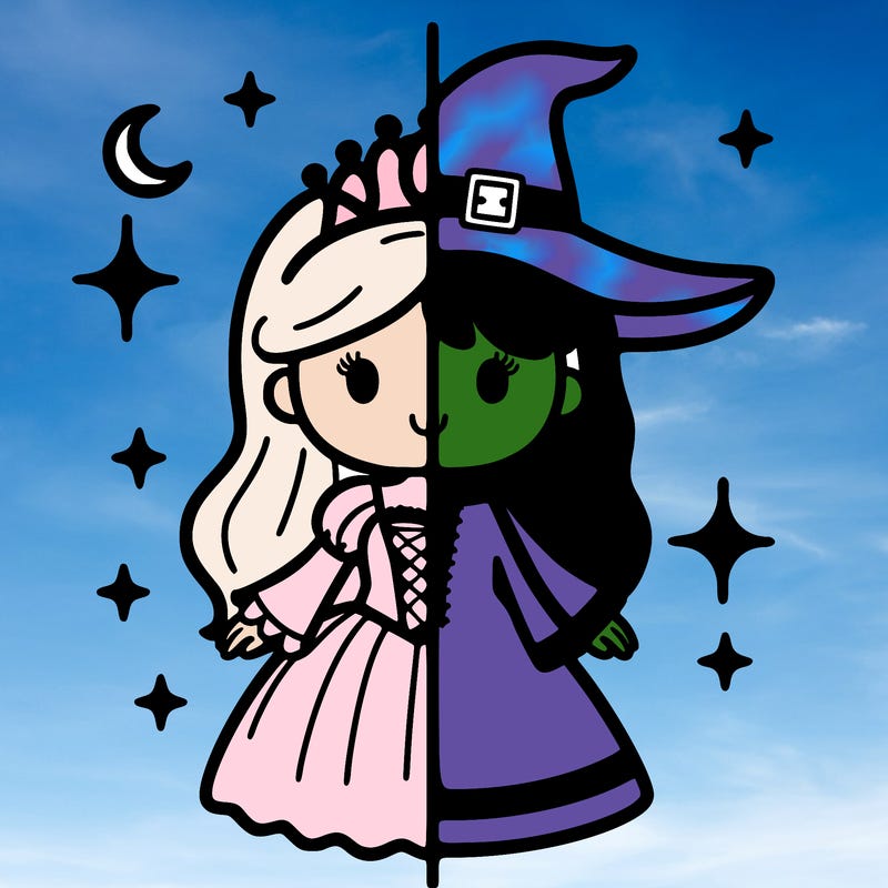 split princess and witch