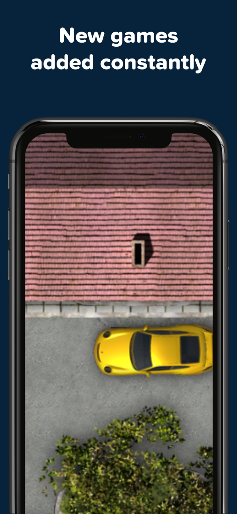 Coolmath Games: Fun Mini Games - Vista de pájaro de un coche amarillo en el mini juego Parking Fury de Coolmath Games