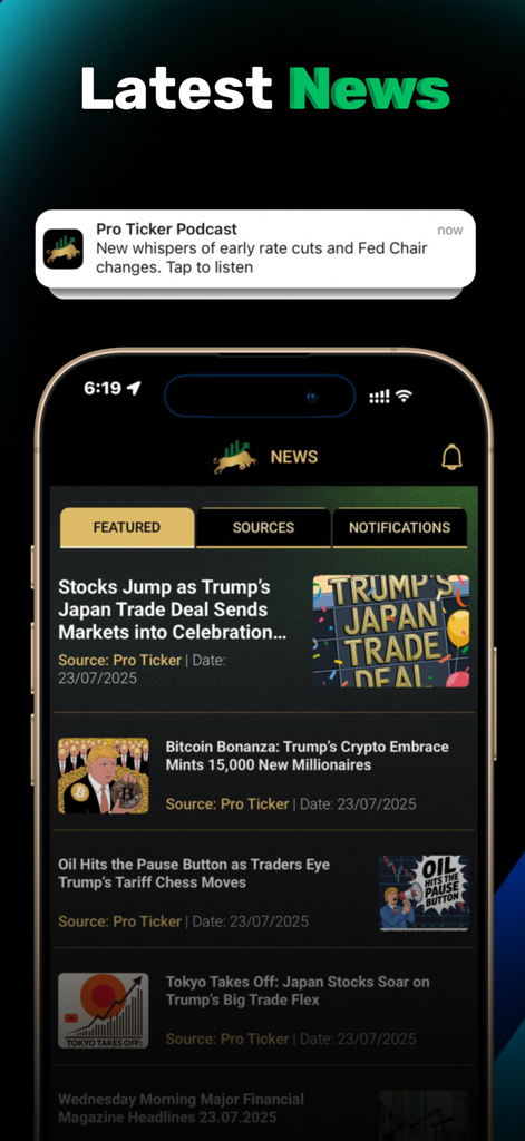 Pro Ticker Signals - Real time financial news feed and alerts on Pro Ticker Signals app