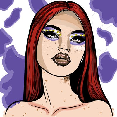 realistic woman with full lips
