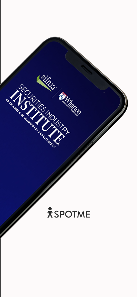 SII Events App - SII Events App launch screen displaying SIFMA and Wharton University of Pennsylvania logos