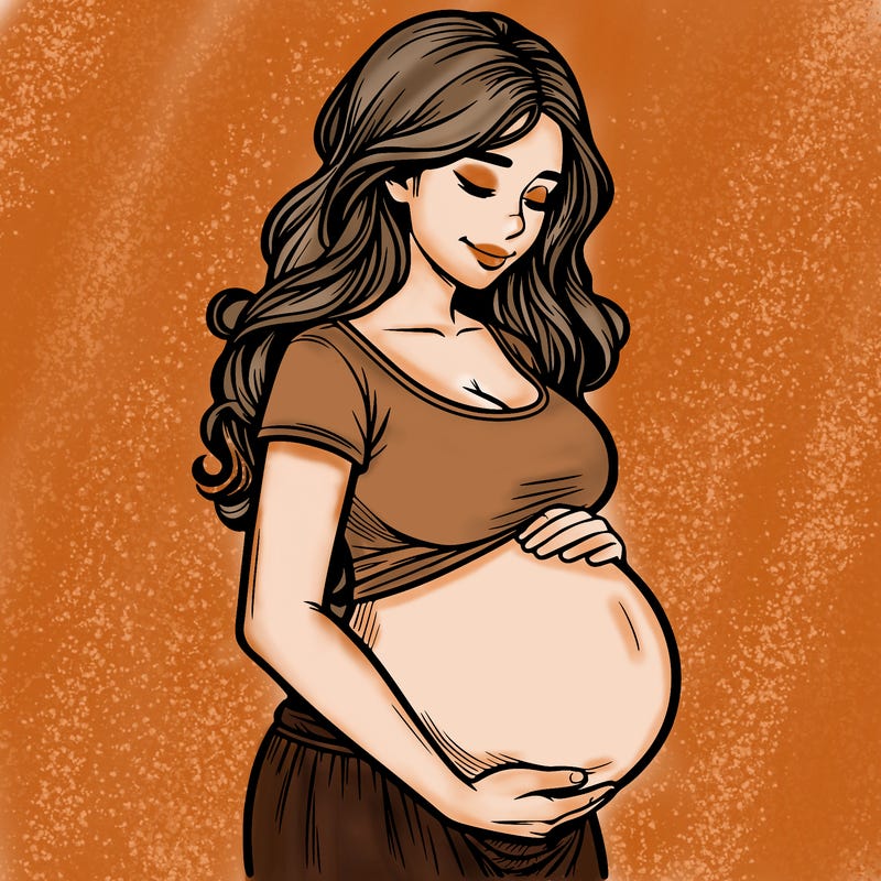 woman heavily pregnant realistic