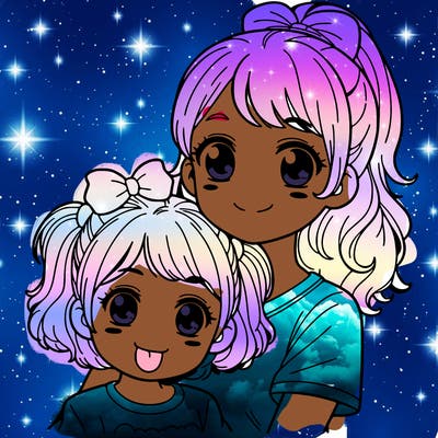 sister and young sister