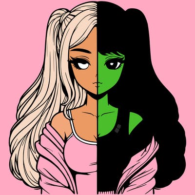 realistic girl split