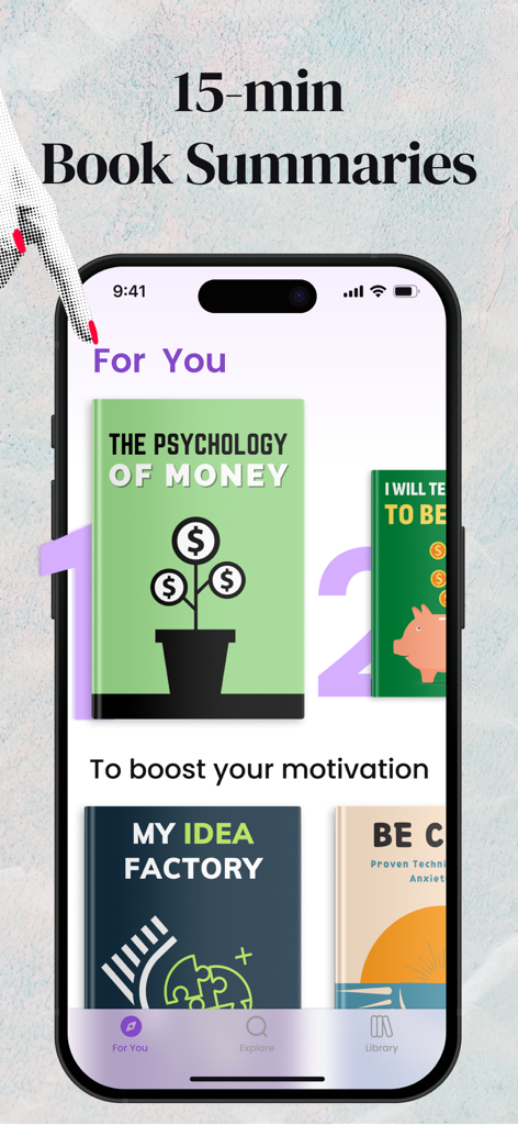 La aplicación kitUP muestra resúmenes de libros de 15 minutos sobre desarrollo personal y finanzas