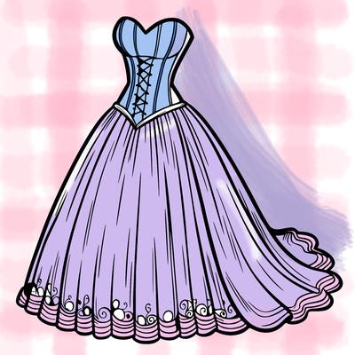 wedding dress-corset and a long and flowy skirt