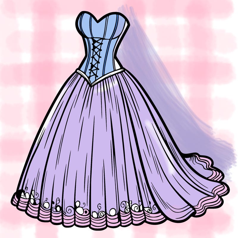 wedding dress-corset and a long and flowy skirt