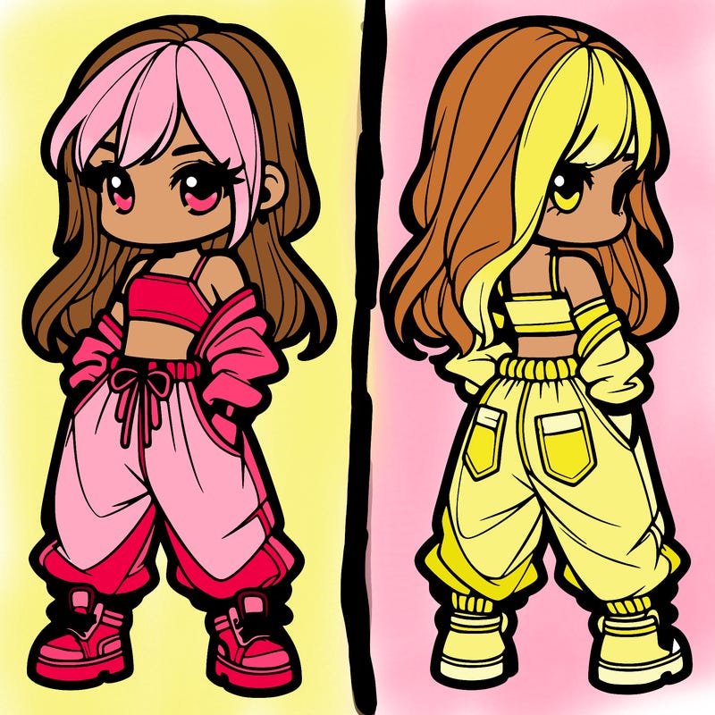 girl in crop top and baggy pants