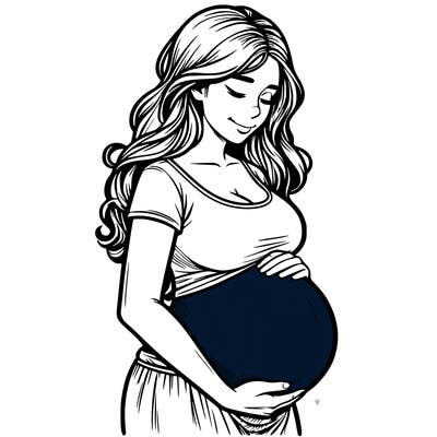 woman heavily pregnant realistic