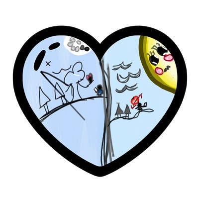 a blank heart