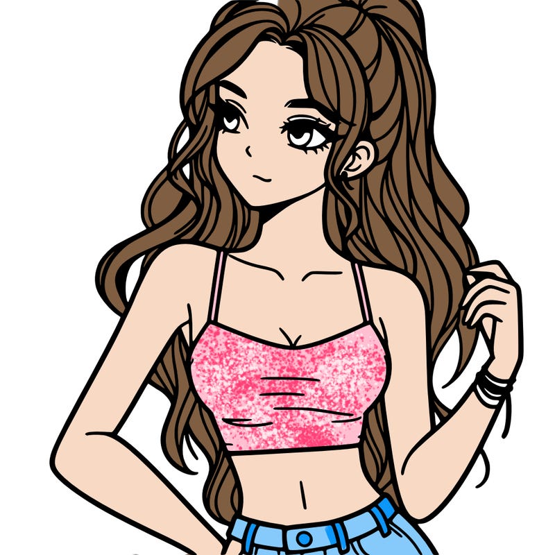 girl in crop top