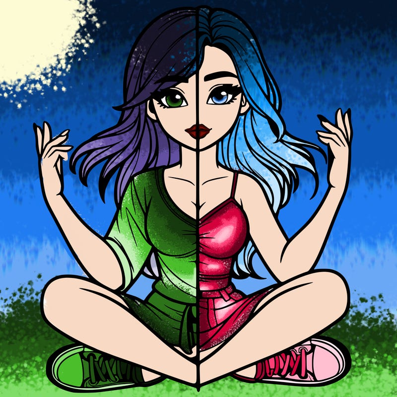 realistic girl split