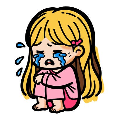 a girl crying