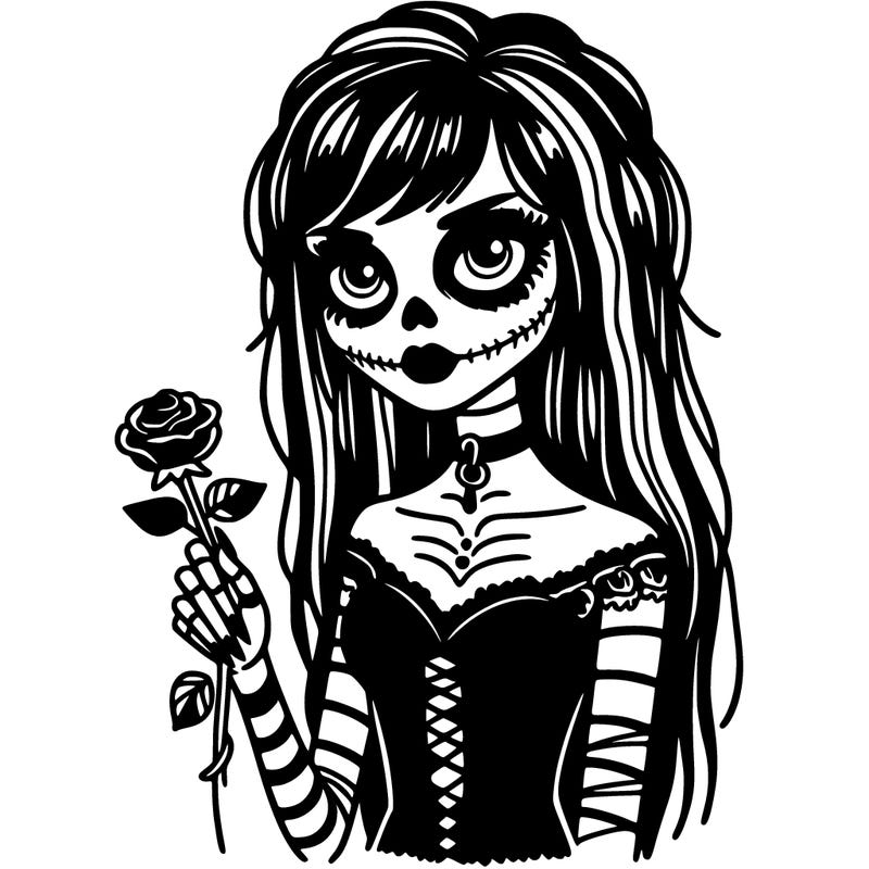 spooky goth girl