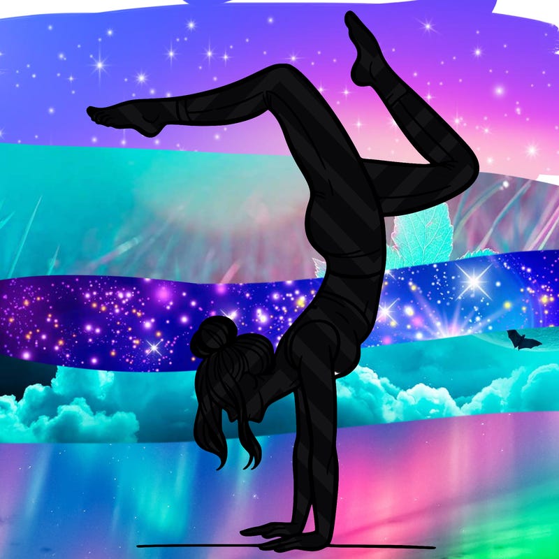 a woman doing a handstand