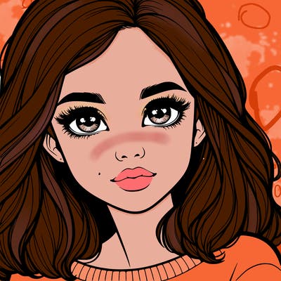 realistic girl whith cute eyes