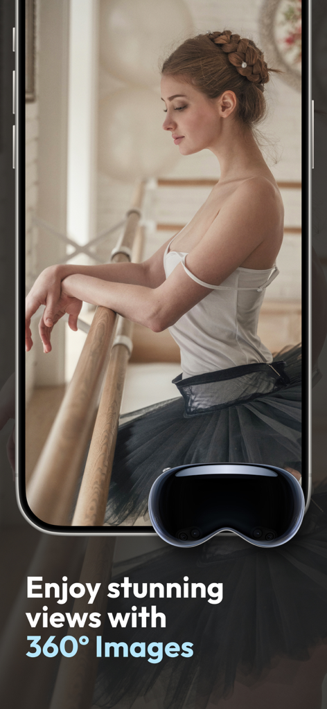 NYMF: Art Nude Female Beauty - Una ballerina in posa su una sbarra da danza con una sovrapposizione di visualizzazione di immagini a 360 gradi.